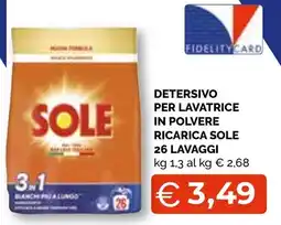 Mercatò Big Detersivo per lavatrice in polvere ricarica Sole offerta