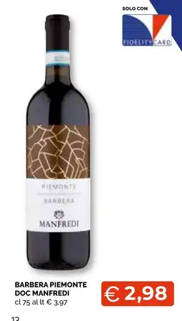 Mercatò Big Barbera Piemonte DOC Manfredi offerta