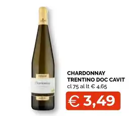 Mercatò Big Chardonnay Trentino Doc Cavit offerta