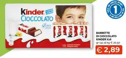 Mercatò Big Barrette di cioccolato Kinder offerta
