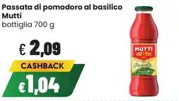 Coop famiglia cooperativa Passata di pomodoro al basilico Mutti offerta