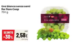 Coop famiglia cooperativa Uva bianca senza semi fior fiore Coop offerta