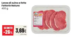 Coop famiglia cooperativa Lonza di suino a fette Fattorie Natura offerta