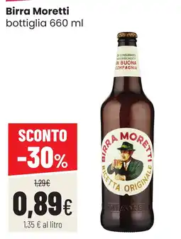 Coop famiglia cooperativa Birra Moretti offerta