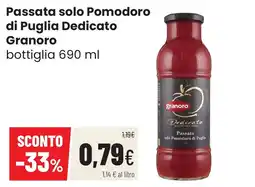 Coop famiglia cooperativa Passata solo Pomodoro di Puglia Granoro offerta