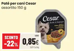 Coop famiglia cooperativa Paté per cani Cesar offerta