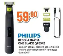 Ipercoop Philips regola barba one blade qp6542 offerta