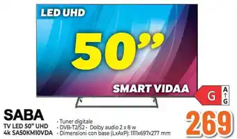 SABA TV LED 50" UHD 4k