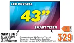 Ipercoop Samsung TV LED Crystal 43" UHD 4K offerta
