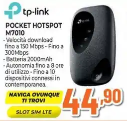 Ipercoop tp-link pocket hotspot m7010 offerta