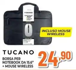 Ipercoop Tucano borsa per notebook da 15.6" + mouse wireless offerta
