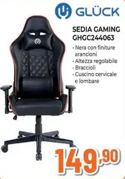 Ipercoop Sedia gaming Gluck offerta