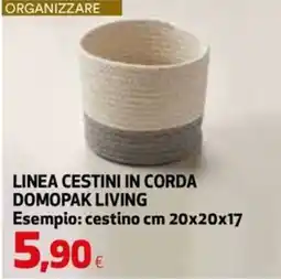 Extracoop Cestino in corda Domopak Living offerta