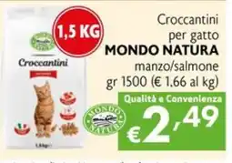 Maxi Supermercati Crocchettini Mondo Natura offerta