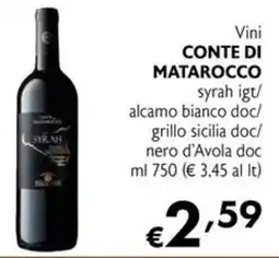 Maxi Supermercati Vini Conte di Matarocco offerta