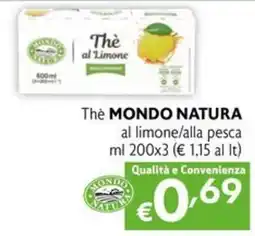 Maxi Supermercati Thè MONDO NATURA offerta
