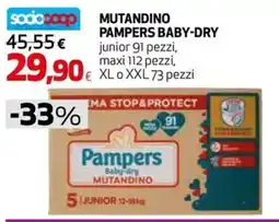 Extracoop Pampers Baby-dry Mutandino offerta