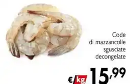 Maxi Supermercati Mazzancolle sgusciate decongelate offerta