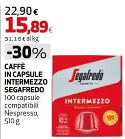 Extracoop Caffè in capsule intermezzo Segafredo offerta