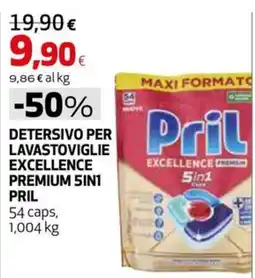 Extracoop Detersivo per lavastoviglie Excellence Premium 5in1 Pril offerta