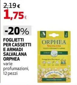 Extracoop Foglietti per cassetti e armadi Salvalana Orphea offerta