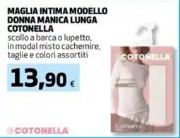 Extracoop Maglia intima donna manica lunga Cotonella offerta
