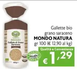 Maxi Supermercati Gallette bio grano saraceno MONDO NATURA offerta