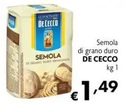 Maxi Supermercati Semola di grano duro De Cecco offerta