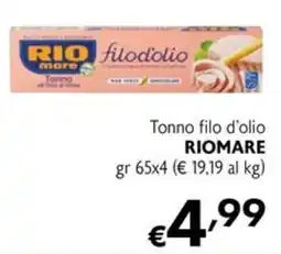 Maxi Supermercati Tonno filo d'olio Riomare offerta
