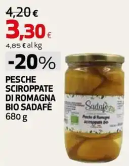 Extracoop Pesche sciroppate di Romagna bio Sadafè offerta