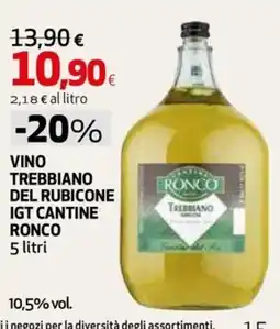 Extracoop Vino Trebbiano del Rubicone IGT Cantine Ronco offerta