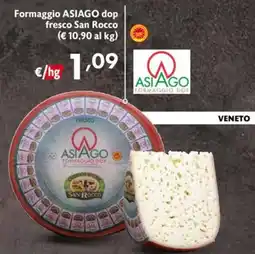 Maxi Supermercati Formaggio Asiago dop fresco San Rocco offerta