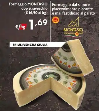 Formaggio Montasio dop stravecchio