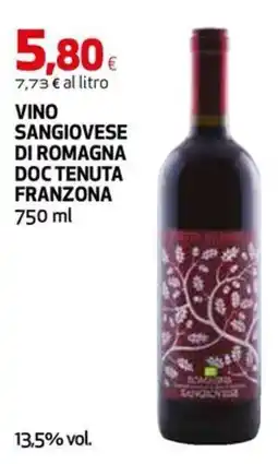 Extracoop Vino Sangiovese di Romagna DOC Tenuta Franzona offerta