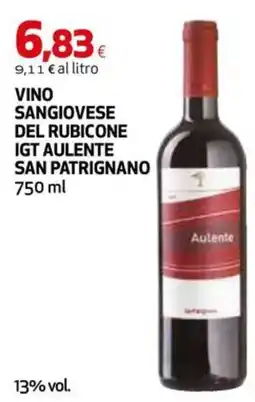 Extracoop Vino Sangiovese del Rubicone IGT Aulente San Patrignano offerta