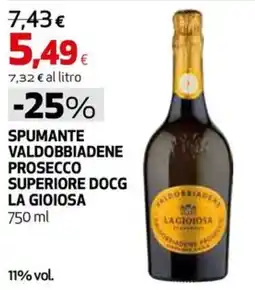 Extracoop Spumante Valdobbiadene Prosecco Superiore DOCG La Gioiosa offerta