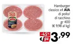 Maxi Supermercati Hamburger classico AIA offerta