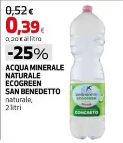 Extracoop Acqua minerale naturale ecogreen san benedetto offerta
