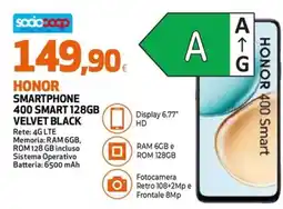 Extracoop Honor Smartphone 400 Smart 128GB Velvet Black offerta