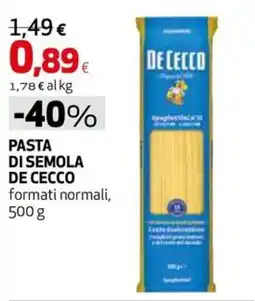 Extracoop Pasta di semola De Cecco offerta