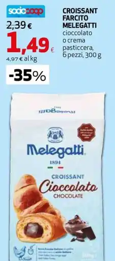 Extracoop Croissant Cioccolato Melegatti offerta