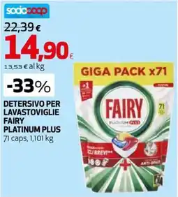 Extracoop Detersivo per lavastoviglie Fairy Platinum Plus offerta