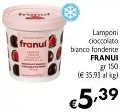 Maxi Supermercati Lamponi cioccolato bianco fondente FRANUI offerta