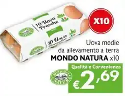 Maxi Supermercati Uova medie MONDO NATURA offerta
