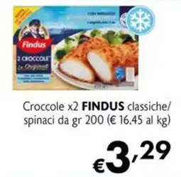 Maxi Supermercati Croccole x2 FINDUS classiche/spinaci offerta