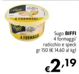 Maxi Supermercati Sugo BIFFI 4 formaggi offerta