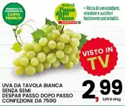 Interspar Uva da tavola bianca senza semi Despar Passo dopo Passo offerta
