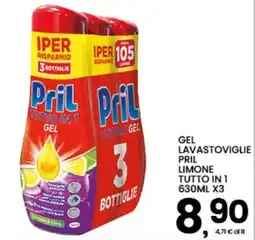 Interspar Pril gel lavastoviglie limone tutto in 1 offerta