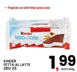 Interspar Kinder fetta al latte offerta