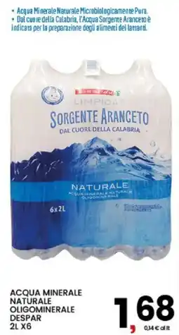 Interspar Acqua minerale naturale oligominerale Despar offerta